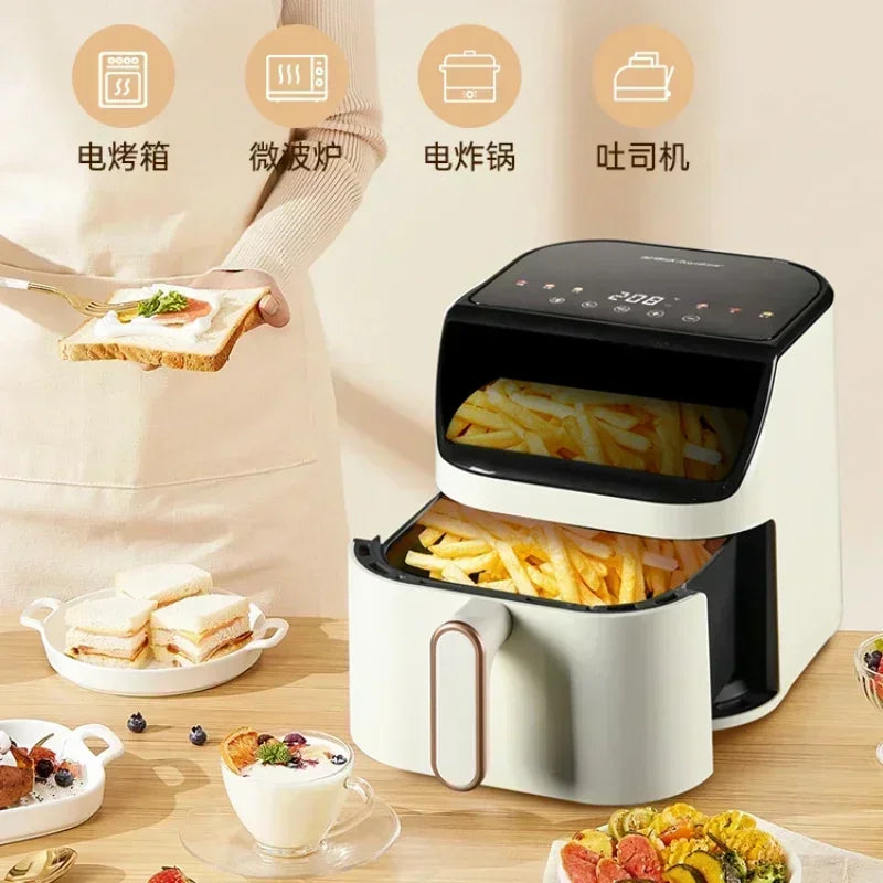 Visual Air Fryer & Multifunctional Electric Oven. Deep Fryer. Fully Automatic. Intelligent for Delicious Roast Chicken.