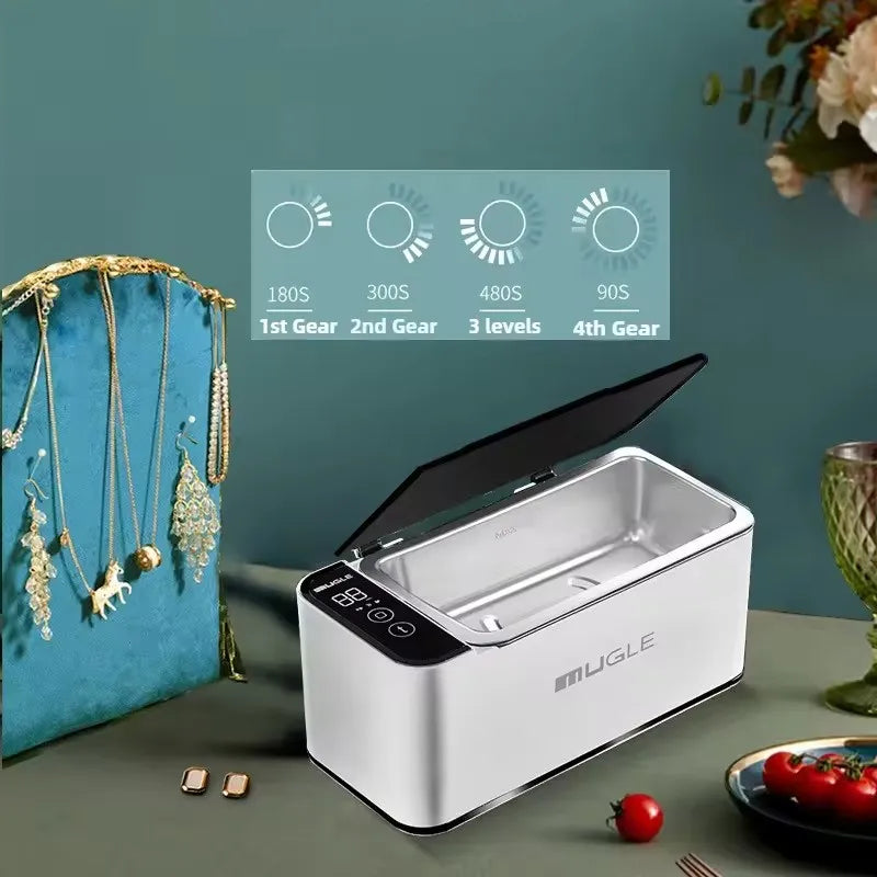 Ultrasonic Cleaner 500ML Ultrasonic Glasses Jewelry Cleaner 35W High-frequency Vibration Cleaning Multifunctional Tool Household