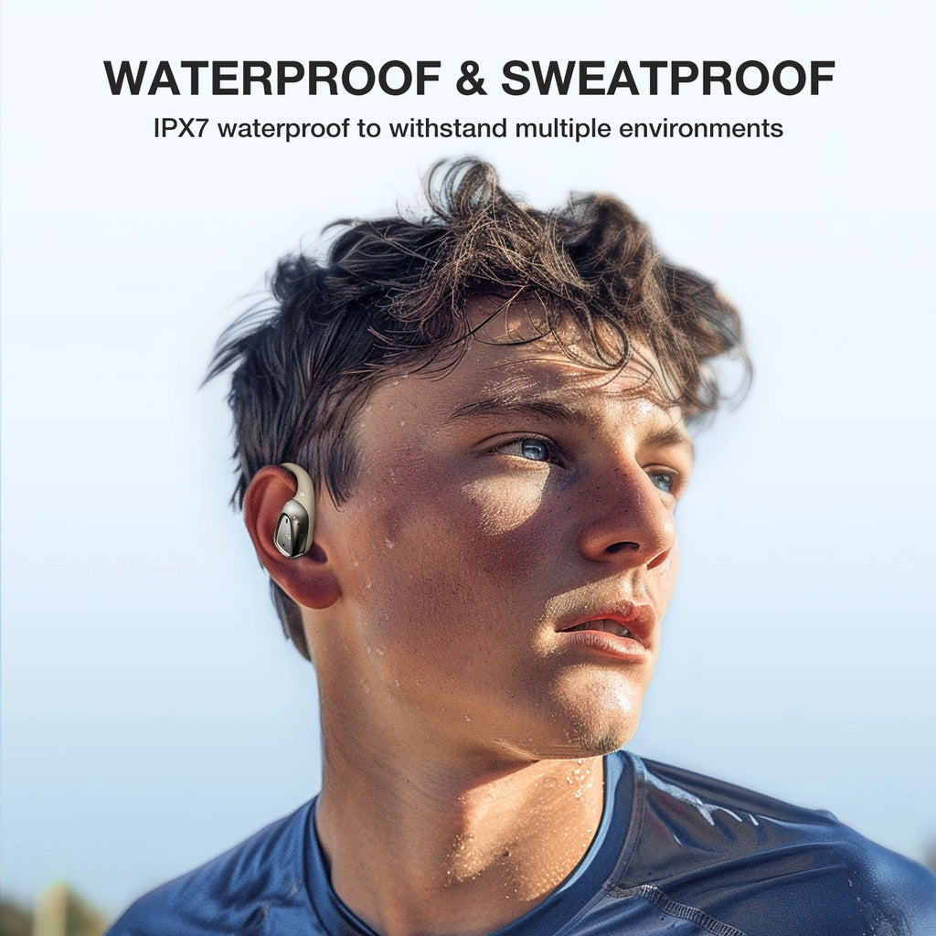 BR-CT3 Mini Open Ear Headphone Wireless Earphone bluetooth 5.4 Light Comfortable Ear Hooks Clear Call IPX7 Waterproof Sports