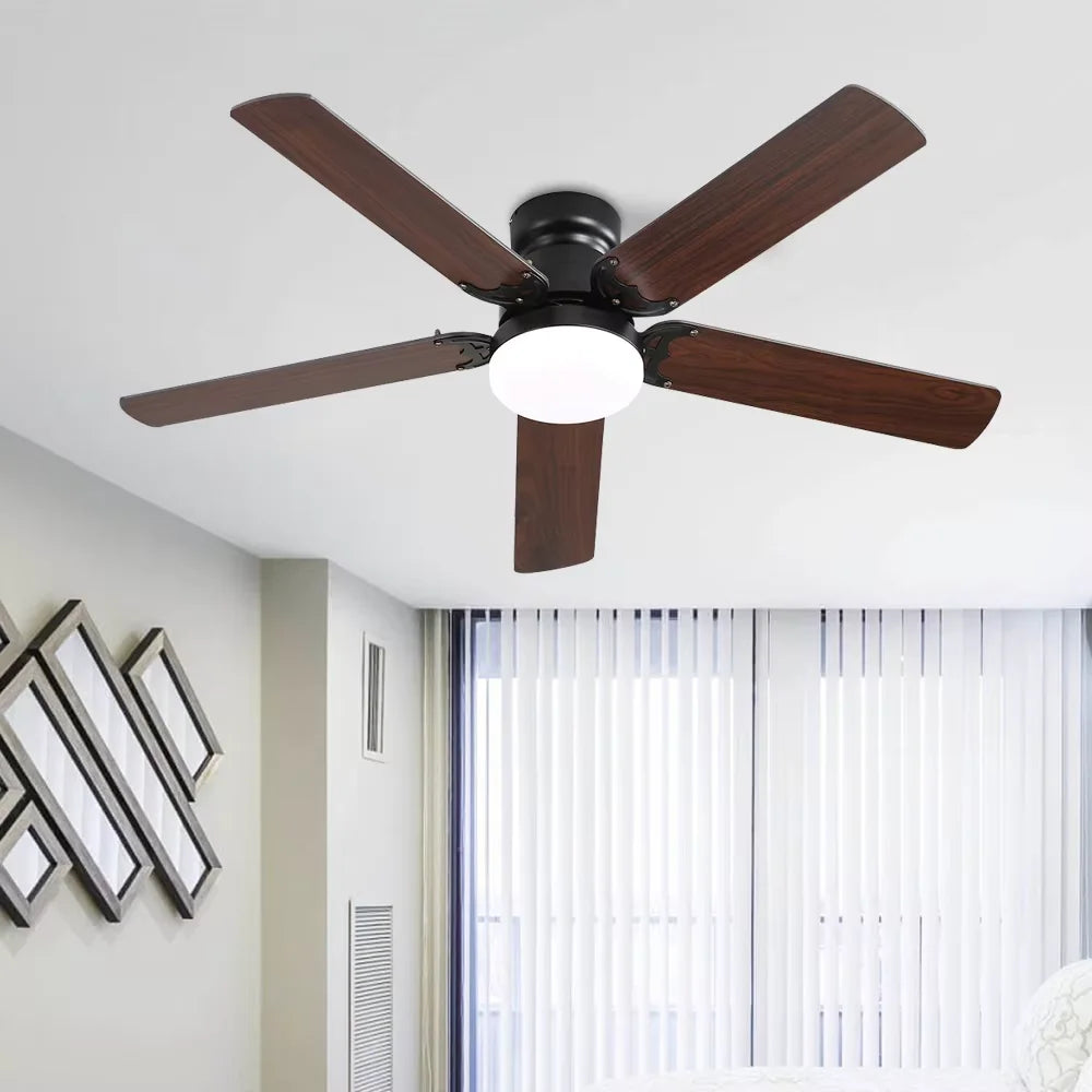 Sofucor Hot sale Modern 42-inch Ceiling fan with LED DC 6-speed high wind speed with remote control