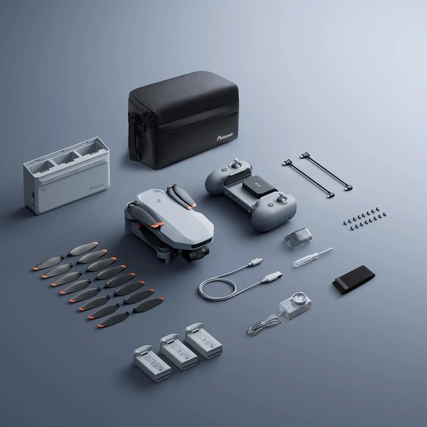 Potensic ATOM 2 Camera Drone 4K HDR Video, 8K Photo, 3-Axis Gimbal, Under 249g, Vertical Shooting,10-KM, AI Night Shot, AI Track