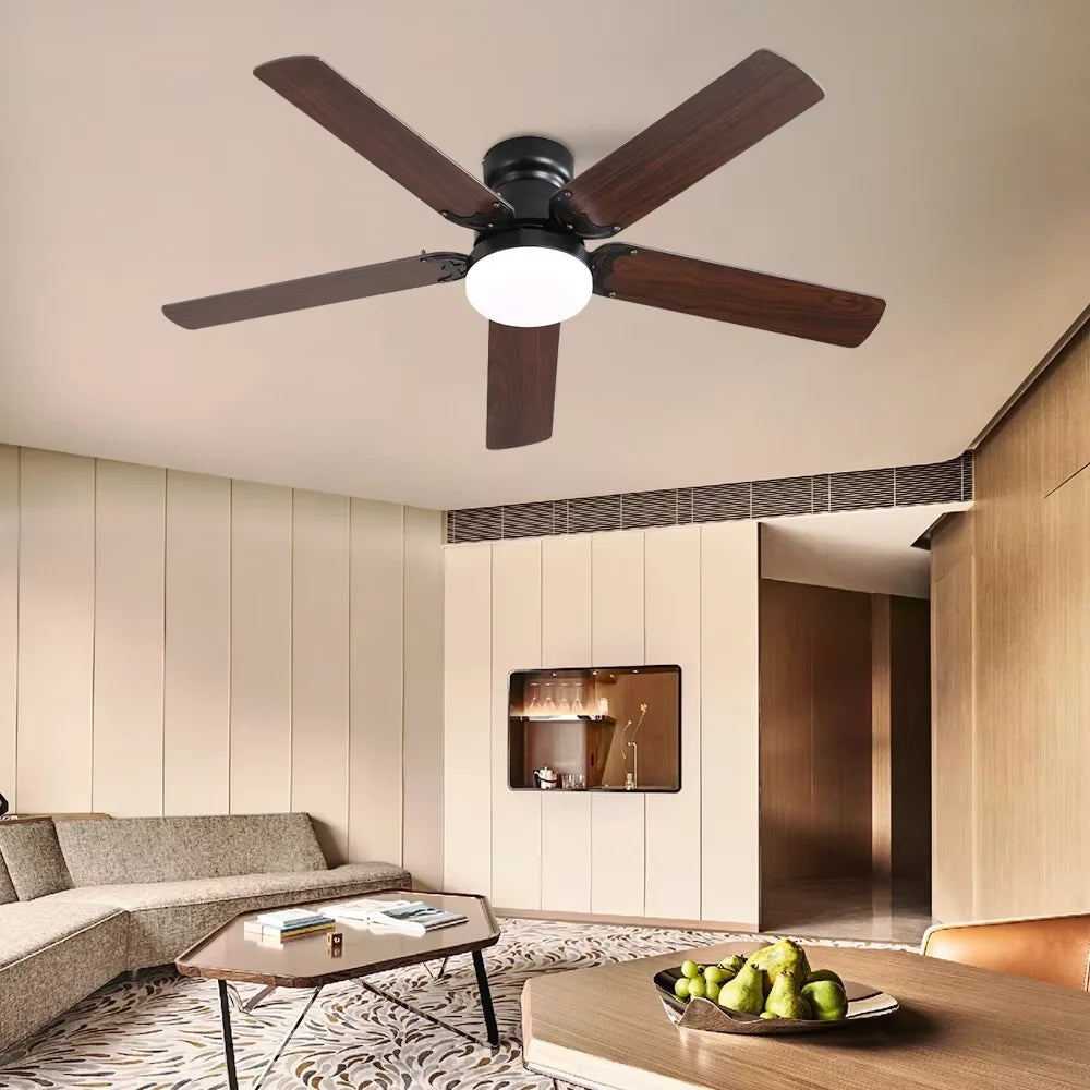 Sofucor Hot sale Modern 42-inch Ceiling fan with LED DC 6-speed high wind speed with remote control