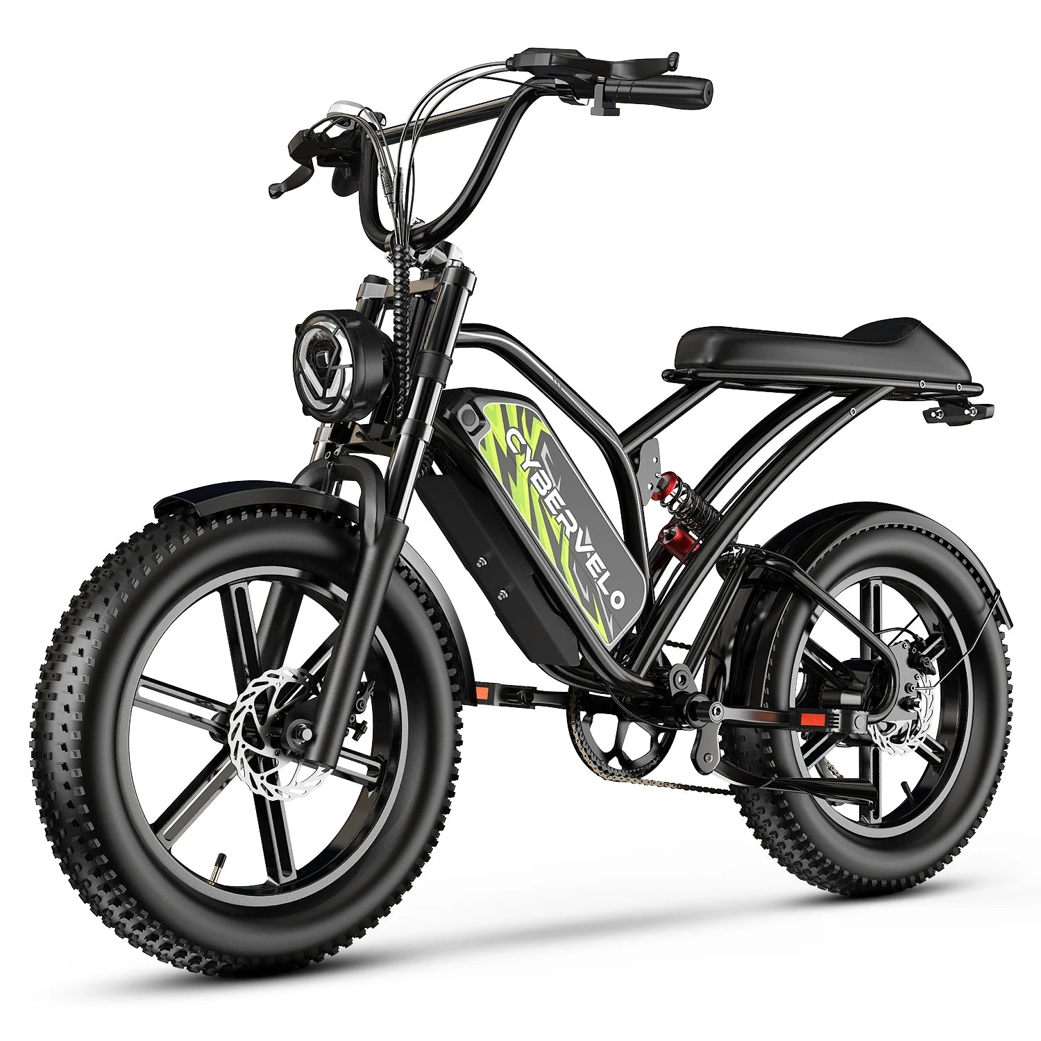 1500W Peak 20" Fat Tire All-Terrain E-Bike 80+Miles 30MPH Electric Dirt Bike for Road Sand Mountain Snow motorcycle