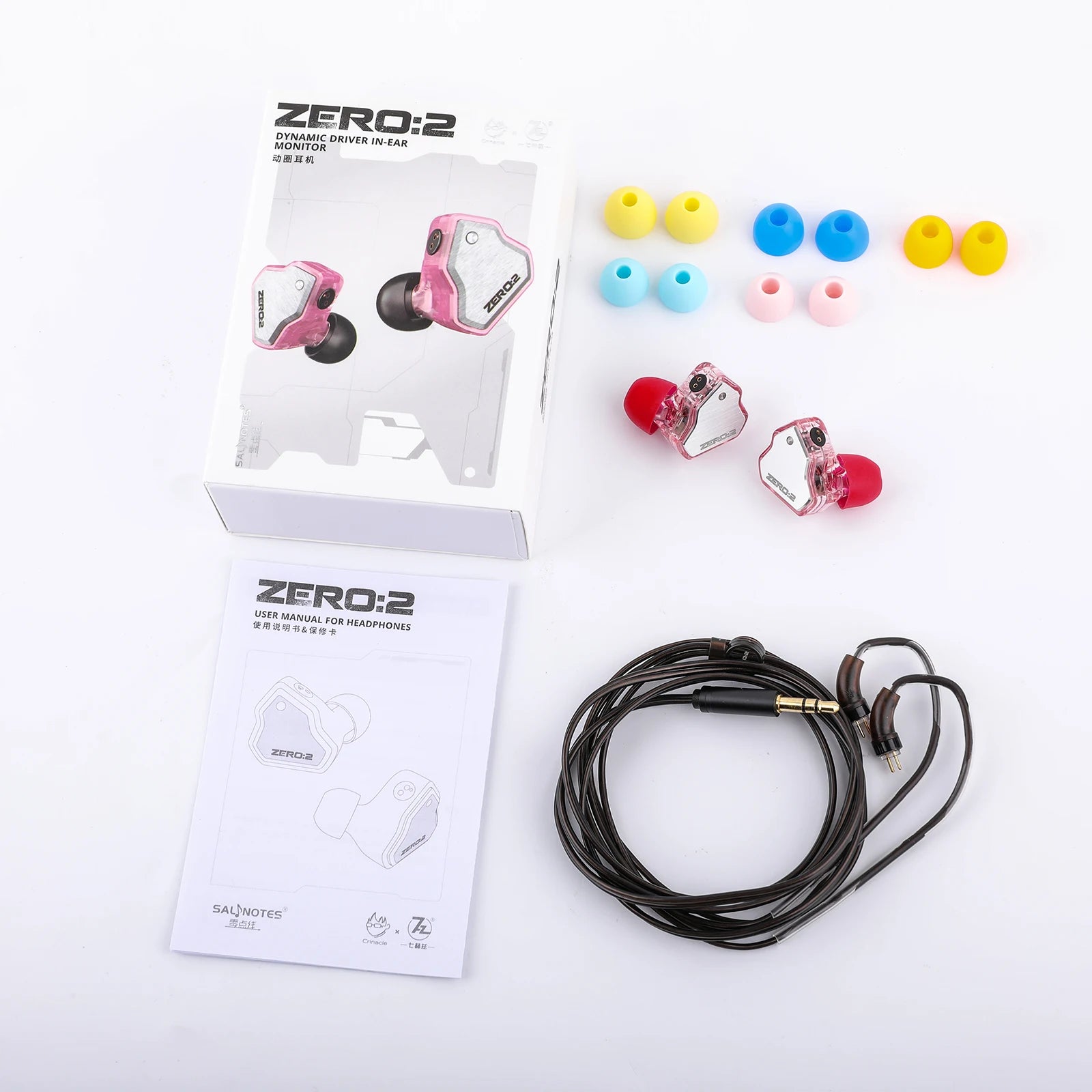 7Hz x Crinacle Zero :2 Updated 10mm Dynamic Driver IEM Wired Earbuds Earphones Gaming Earbuds with OFC IEM Cable for Musician