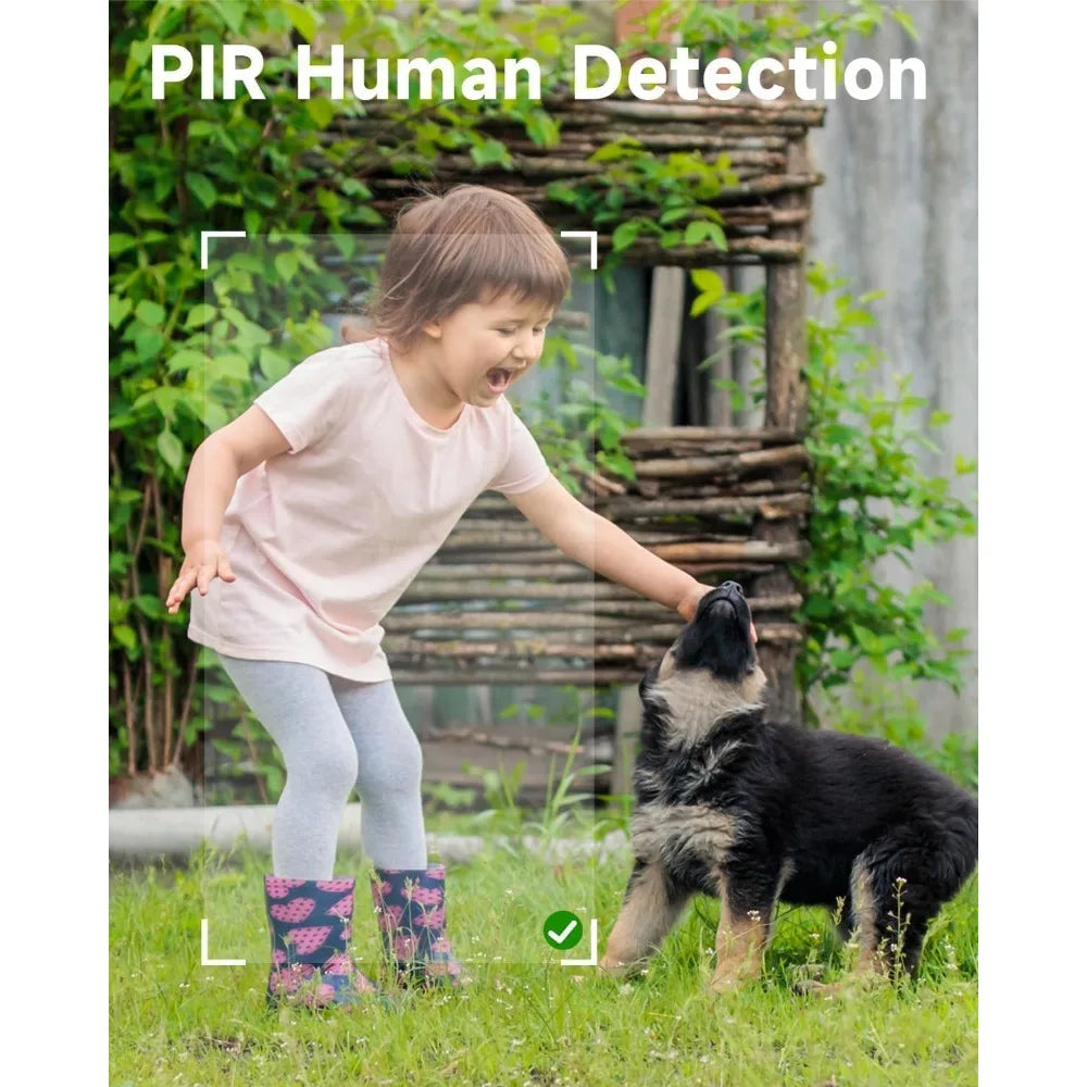 4pack wireless outdoor security cameras, 2k battery powered wifi indoor home camera with ai motion detection, siren alarm, color