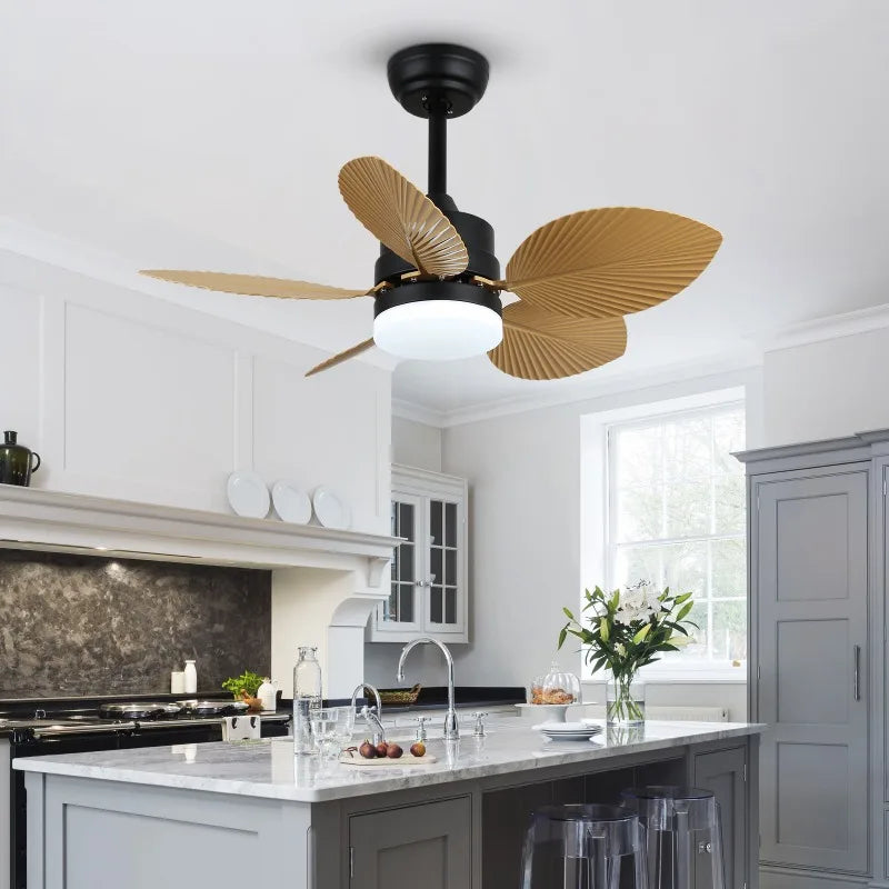 Ceiling Fan with Light and Remote Control LED Ceiling Fans with 3 Fan Blades for Indoor Bedroom Living Room Dining Room Kitchen